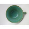 LINNWARE Green Glaze Cup and Saucer South African Pottery.