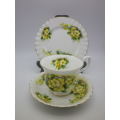 ROYAL ALBERT BONE CHINA VINTAGE TRIO. Unnamed. Lovely Bright Yellow flowers