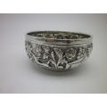 Vintage Indian silver repousse small bowl