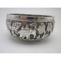 Vintage Indian silver repousse small bowl