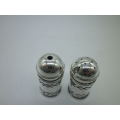 Hallmarked Silver salt and pepper shakers original blue glass liners  Birmingham 1926 Maker: KandL