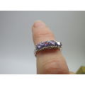 9ct White Gold and Tanzanite ring. NWJ Jewellers. Size N 2 grms Magnificent