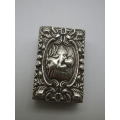 Antique Hallmarked Silver Art Nouveau Matchbox holder Levi and Salaman Birmingham 1904/5 12.5g