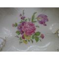 Vintage RC Rosenthal Moliere 3 footed bowl No 2875 with pink roses Kronach Germany 17 x 6.5cm