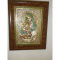 Sterling Silver framed Madonna and Child. WOW!! 43cm x 34cm