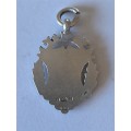 Hallmarked Sterling Silver Crested Fob Medal Birmingham 1902,  7.3grms 4 x 2.5cm
