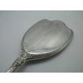 Vintage Art Nouveau Style Sterling Silver Hand held Beveled Mirror 40 cm long MAGNIFICENT