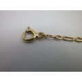 9ct yellow gold fancy link bracelet.  19.5 cm long  Approx 1 grms
