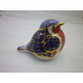 Royal Crown Derby Paperweight. Robin Gold stopper
