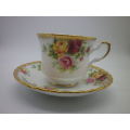 Vintage Royal Stafford Bone China Gillded Duo. `Bouquet` Pattern Excellent Condition