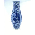 Large Vintage Blue & White Japanese Dragon Theme Vase. 40cm