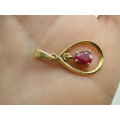 Beautiful 14ct GOLD AND RUBY PENDANT!!