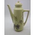 Vintage Unusual oriental coffee pot with Bamboo pattern