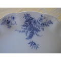 Antique WH Grindley & Co England `Unique` Flow Blue Semi Porcelain Serving platter. RARE!!