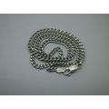 Sterling Silver Italian Curb Link chain. 13grms. 51cm. 3mm wide