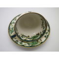 Vintage Mason`s, Ironstone `Chartreuse` England over sized cup and saucer.