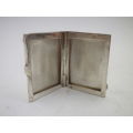 MINIATURE Hallmarked Sterling Silver Fold up DOUBLE PHOTO FRAME B/ham c 1991. 3.7x 3cm. 12.6 grams