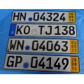4 german car number plates  (12c/17)