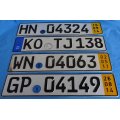4 german car number plates  (12c/17)