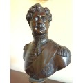 A BRONZE BUST OF GEORGE IV