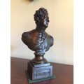 A BRONZE BUST OF GEORGE IV