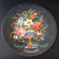 OLD SWISS DECORATIVE WOODEN PLATES X 3