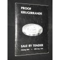 PROOF KRUGERRANDS SALE BY TENDER 20 MAY 1976