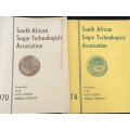 SOUTH AFRICAN SUGAR TECHNOLOGISTS ASSOCIATION 1970 / 1974 EDITIONS