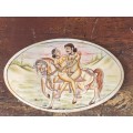 ANTIQUE INDIAN KAMA SUTRA PAINTINGS ON BONE DISCS