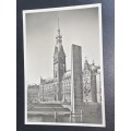 1940 EHRENMAL UND RATHAUS HAMBURG GERMANY PHOTO POSTCARD