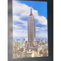 EMPIRE STATE BUILDING USA 1957 POSTCARD TO GERMANY