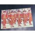 YEOMAN WARDERS AT THE TOWER OF LONDON POSTCARD