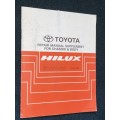 TOYOTA HILUX REPAIR MANUAL SUPPLEMENT FOR CHASSIS & BODY RZN14 _, 154, 16_, 17_, 193 SERIES MAY 1998