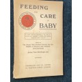FEEDING AND CARE OF BABY 1933