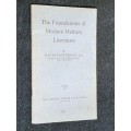 THE FOUNDATIONS OF MODERN HEBREW LITERATURE BY DAVID PATTERSON