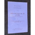 THE LAW SOCIETY OF CAPE OF GOOD HOPE PRIVATE ACT NO.20 OF 1916