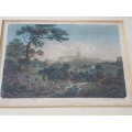 ANTIQUE LINE ENGRAVING PRINT OF ST. ALBANS CATHEDRAL HERTFORDSHIRE 1812