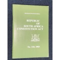 REPUBLIC OF SOUTH AFRICA CONSTITUTION ACT NO. 110, 1983