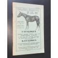 CATALOGUE OF 28TH ANNUAL SALE OF THOROUGHBRED YEARLINGS 16TH FEBRUARY 1955