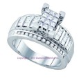 **JAW DROPPING [R55643]** INVISIBLE DESIGN [1.00ct] DIAMOND RING [WHITE GOLD] - **SEE VIDEO**