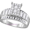 **JAW DROPPING [R55643]** INVISIBLE DESIGN [1.00ct] DIAMOND RING [WHITE GOLD] - **SEE VIDEO**