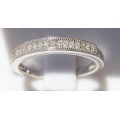**TOP DEAL [R19419]** HIGH [H / SI] QUALITY [0.125ct] DIAMOND PAVE BAND [WHITE GOLD] - BUY SAFE