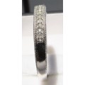 **TOP DEAL [R19419]** HIGH [H / SI] QUALITY [0.125ct] DIAMOND PAVE BAND [WHITE GOLD] - BUY SAFE
