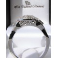 **HALO DESIGN [R48439]** HIGH QUALITY [1.080ct] DIAMOND RING [4.114g] WHITE GOLD - **SEE VIDEO**