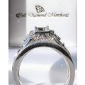 **BEST OF THE BEST [R45896]** BRIDAL TWINSET [1.00ct] PRINCESS DIAMOND RING [WHITE GOLD] - BUY SAFE