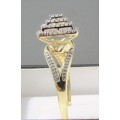 **SUNKISSED COLLECTION [R29639]** DESIGNER [0.300ct] CLUSTER DIAMOND RING [YELLOW GOLD] - BUY SAFE