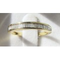 **FANTASTIC OFFER [R23419]** BAGUETTE CUT [0.300ct] CHANNEL DIAMOND BAND [YELLOW GOLD] - BUY SAFE
