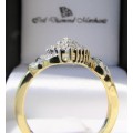 **ONCE-OFF [R33639]** DESIGNER [0.350ct] CLUSTER DIAMOND RING [YELLOW GOLD] - BUY SAFE