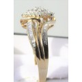 **CRAZY DEAL [R33639]** DESIGNER [0.400ct] CLUSTER DIAMOND RING [YELLOW GOLD] - **SEE VIDEO**