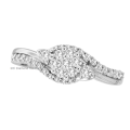 **SPECIAL DEAL [R38083]** SWIRL DESIGN [0.710ct] DIAMOND CLUSTER RING [WHITE GOLD] - BUY SAFE